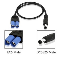EC5 Male to DC 5.5mm x 2.5mm Male Adapter Cable Car Jump Starter Emergency Power