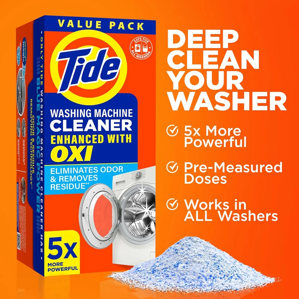 Washing Machine Cleaner by Tide, Washer Machine Cleaner with Oxi for Front and T - Image 2 of 4