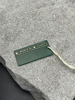#1289 ORIG. ROLEX 116233 F452562 OYSTER SWIMPRUF HANG TAG ANHÄNGER GREEN TAG