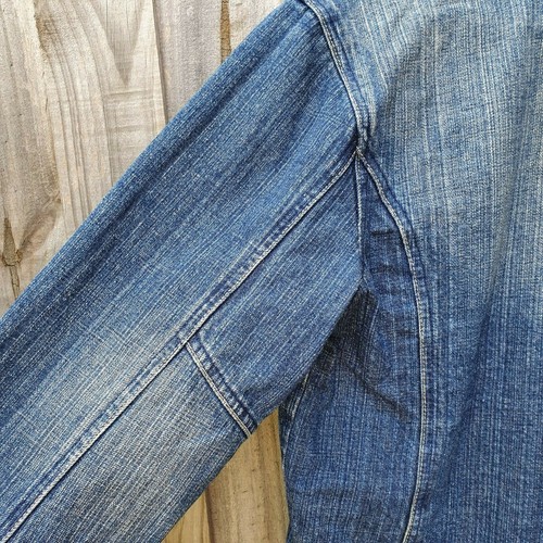 Mens Small Denim Jean Jacket Jeanswest S Long Sleeve Button Up 4 Pockets EUC - Picture 11 of 12