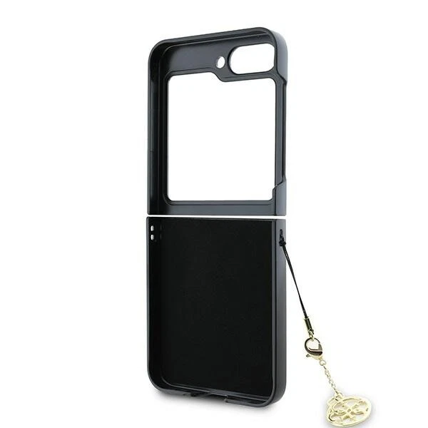Galaxy Z Flip 6 Guess Brown Faux Leather Case with Gold Chain