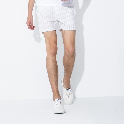Uomo Cotone Lino Pantaloncini a Righe Corto Pantaloni Hot Coulisse Casual |  eBay