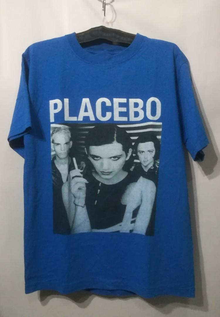 Vtg Placebo Band In Concert Heavy Cotton Blue Full Size Unisex