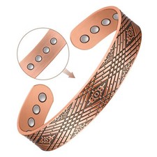 Pulseras de cobre para hombre, cobre puro de 12 veces de ancho y resistencia
