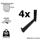 4x Reifenhalter Wandhalterung–Felgenhalter Wand Set 25x16.4cm, Luckyberg | 2513