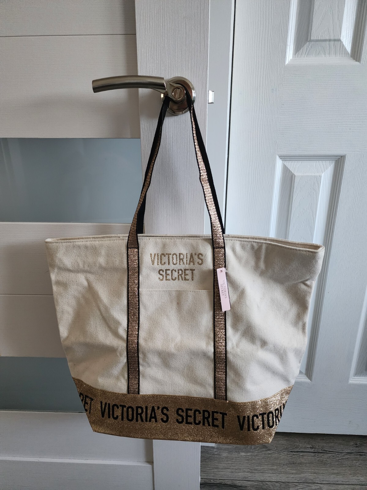 Victorias Secret Large Zip Up Tote Beach Travel New! NWT