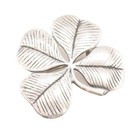 925 Sterling Silver Vintage Brooch Pin Solid Etched 4 Petals Flower Bp10933