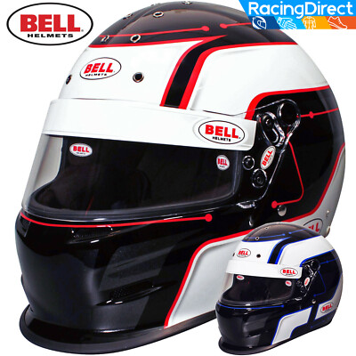 #ad Bell K1 Pro Graphic SA2020 Racing Helmet Auto Kart Snell Red Blue Circuit $543.96
