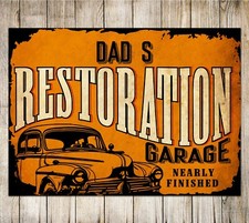 PERSONALISED Garage Sign Project Car Restoration Gift Metal Plaque Garage Sign