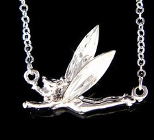 Fée Clochette ~ Avec Cristal Swarovski Tinker Clochette Fairy Pixie Ange Collier