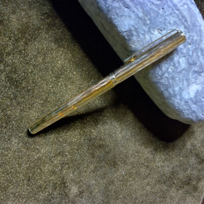 Rotring Germany fountain pen striped look attractive gold color