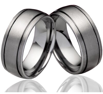 Eheringe Trauringe Verlobungsringe Partnerringe aus Tungsten + Lasergravur W733