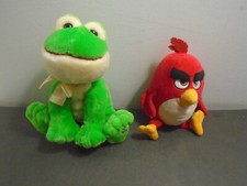 VINTAGE ROVIO 2015 ANGRY BIRDS PLUSH RUSS 2006 SHINING STAR FROG PLUSH LOT