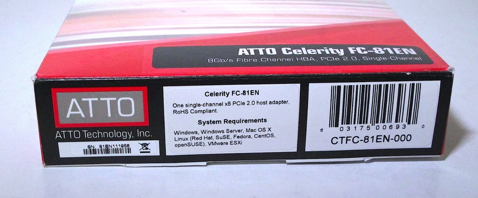 ATTO Celerity FC-81EN 8 Gb/s iFibre Channel Pcie card - Image 4 of 4