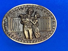 Lone Tree Santa Fe Pacific Gold Presidents Award Bronze Belt Buckle