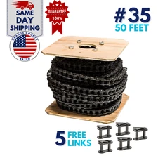 #35 Roller Chain 50 Feet  with 5 Connecting Links