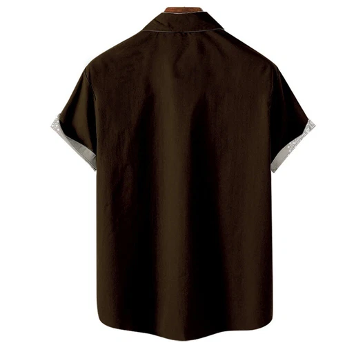Camisa de vestir de boda de playa de guayabera cubana informal con botones de manga corta para hombre - Imagen 22 de 43