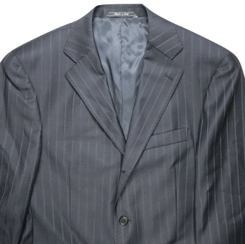 Traje para hombre Galliani diseño italiano 40 36/29 azul marino Super 120s lana Biela 3 rollos-2 - Imagen 12 de 12