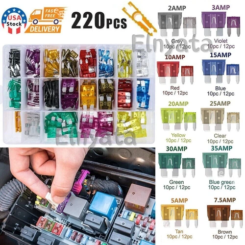 Assortimento fusibili lame auto 300X/600X kit assortito set lame auto camion auto - Foto 14 di 14