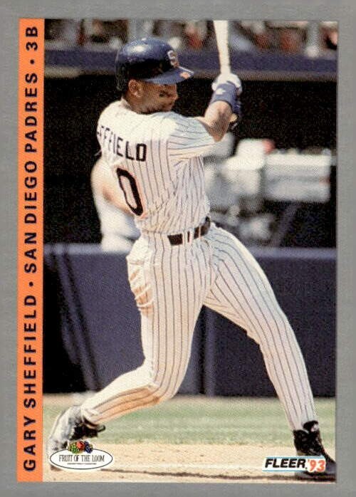 1993 Fleer Fruit Of The Loom #57 Gary Sheffield San Diego Padres