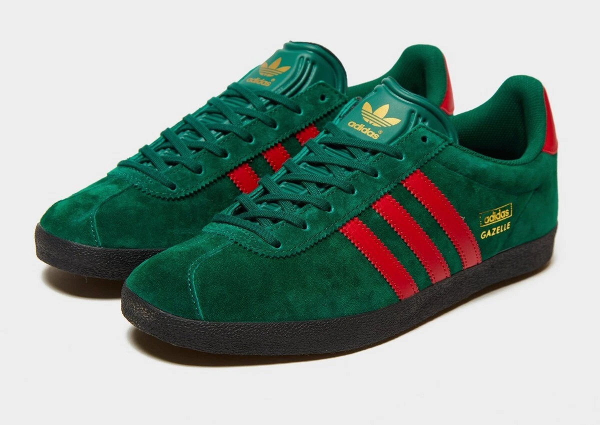 lade hul Astrolabe Authentic Adidas Originals Gazelle OG ® ( Men UK 7 9 & 10 ) Green / Scarlet  | eBay