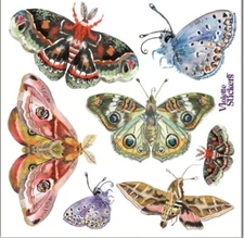 Violette Stickers Colorful Night Moths Insects  Crafts Planner Supply Scrapbook