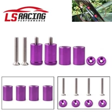 4PCS Alloy Billet Hood Vent Spacer Riser For Car Auto Motor Turbo Engine Swap