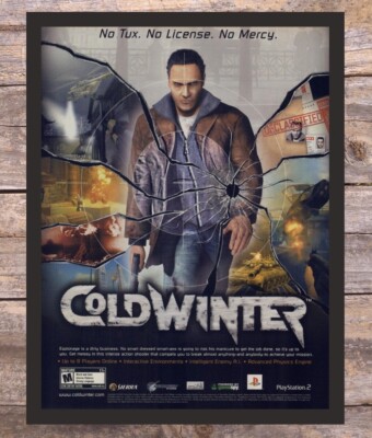 Cold Winter PlayStation 2 FPS Framed Video Game Art 2005 Vintage Print Ad Poster