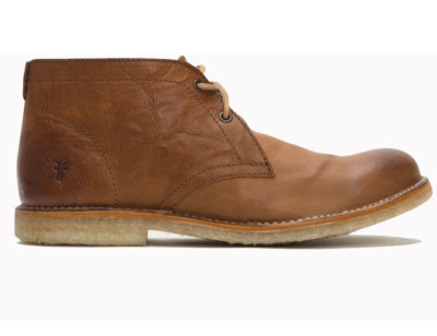 $470 Authentic Rare FRYE Men's Hudson Chukka Leather Cognac Smooth