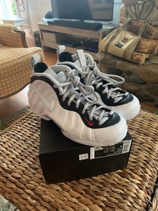 nike air foamposite pro white black university red