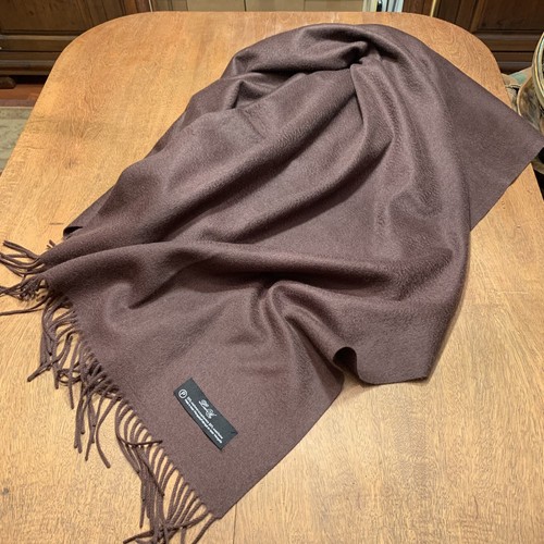 Linen Way LUXUS 50% Kaschmir 50% superfeine weiche Wolle Überwurf braun 80" mit Fransen - Bild 15 von 20