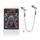 Cal Exotics Nipple Play Purple Chain Nipple Clamps - Adj Clamps Body Jewelry