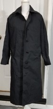 New Women's Dscp Quarterdeck Military Black Trench Coat Zipout Liner Size 10l