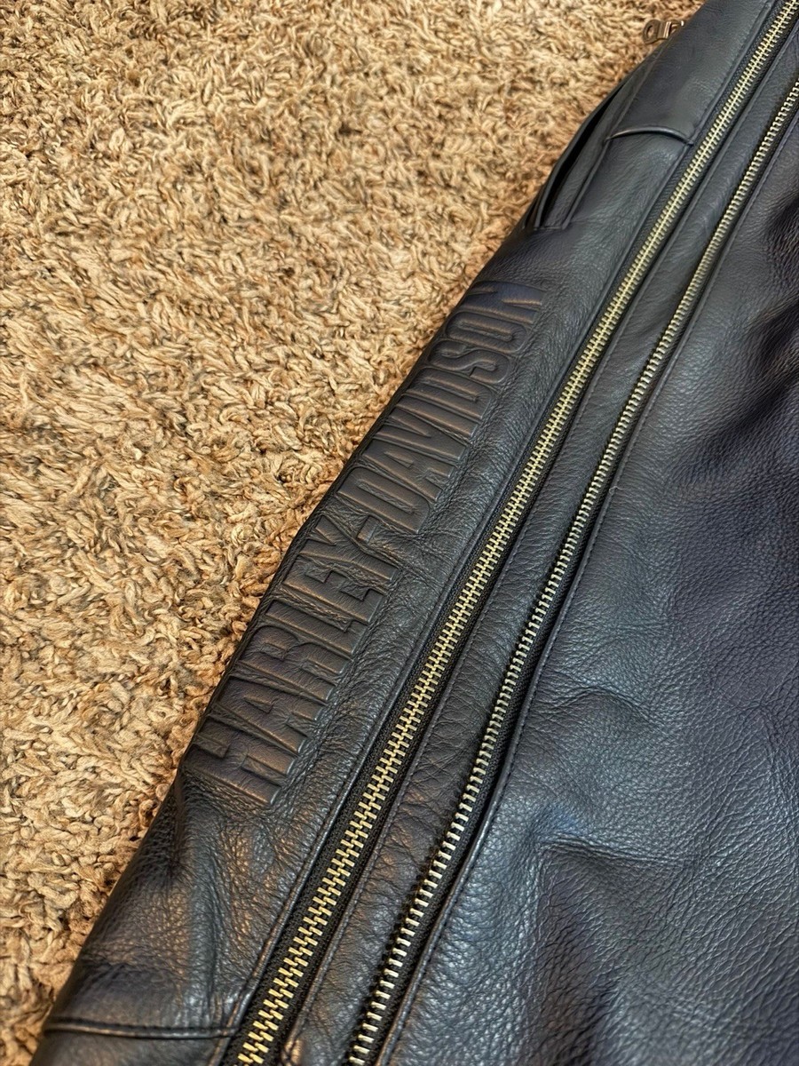 Men's Harley Davidson Black Leather Riding Gear Deluxe Chaps XL | eBay