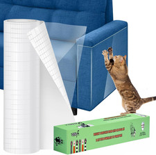 Cat Scratch Furniture Protector - Clear Vinyl Couch Wall Guard 196.9"x16.5