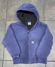 Carhartt Lilac Hooded Sherpa Lined Jacket Size XS 6 Youth Size