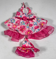 Build A Bear Floral Halter Dress Clothes Spring Outfit Matching Smallfrys 2 Pc