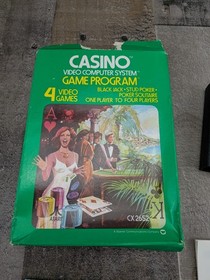 CASINO Atari 2600 Game Box And Manual 