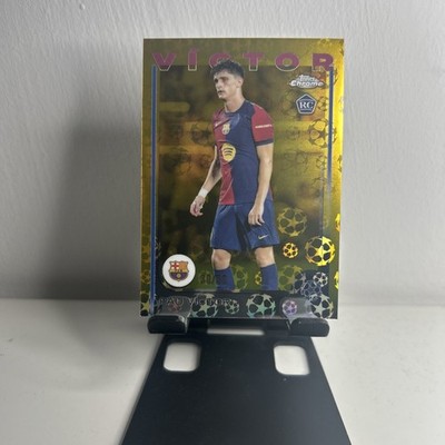 Pau Victor Rookie /50 Gold Topps Chrome Logofractor 2024-25