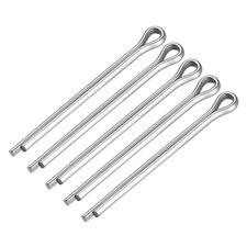 Split Cotter Pin - 4mm x 50mm 304 Stainless Steel 2-Prongs Silver Tone 5Pcs
