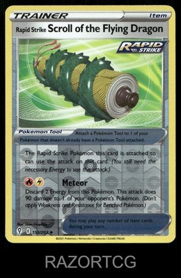 Rapid Strike Schriftrolle des fliegenden Drachen 153/203 Evolving Skies Pokemon Reverse