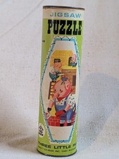 Vintage 1960's Three Little Pigs Harett-Gilmar puzzle, no 418
