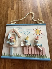 VTG Nursery Plastics Inc. Originals by IRMI Wooden Painted  Bird Wall Hanging