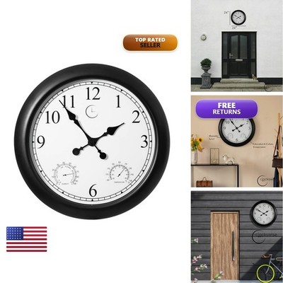 Clockswise Non-Ticking Quartz Wall Clock Battery Operated Analog Clock For