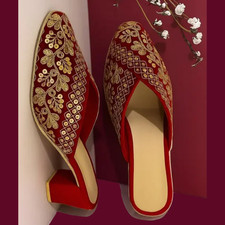 Indian Handmade Shoes Embroidered Women Khussa Girls Women jutti