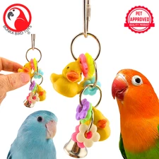 Bonka Bird Toys 1729 Tini Duck Durable Plastic Ringer Small Parrot Cage Toy Pet