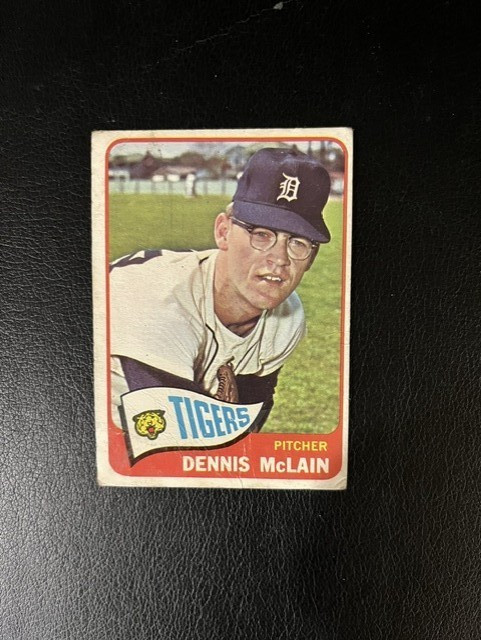 1965 TOPPS BASEBALL DENNY McLAIN # 236 * LOW GRADE * BV $100