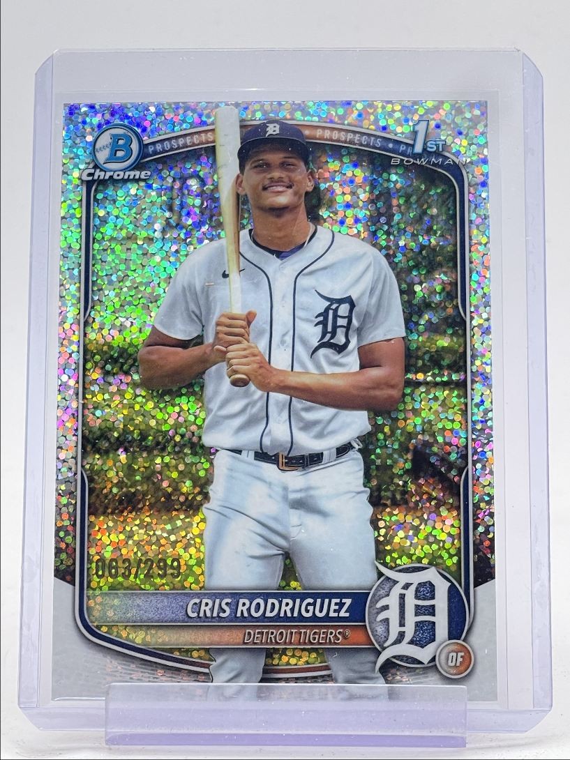 CRIS RODRIGUEZ 2025 BOWMAN CHROME 1ST SPECKLE REFRACTOR /299 Q3967