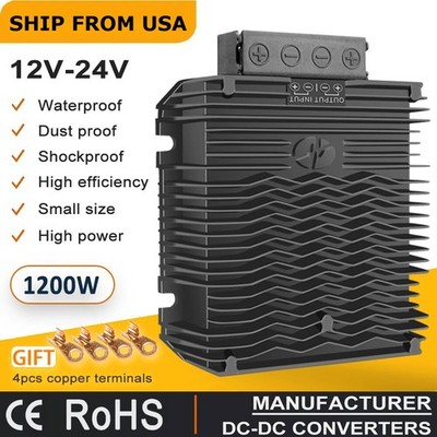 10-20V DC to 24V/48V 20A/50A Step Up Boost Converter Regulator for Boat Vehicle