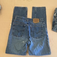 Vintage Levis 512 Slim Fit Straight Leg Jeans Light Wash Made in USA Womens 10